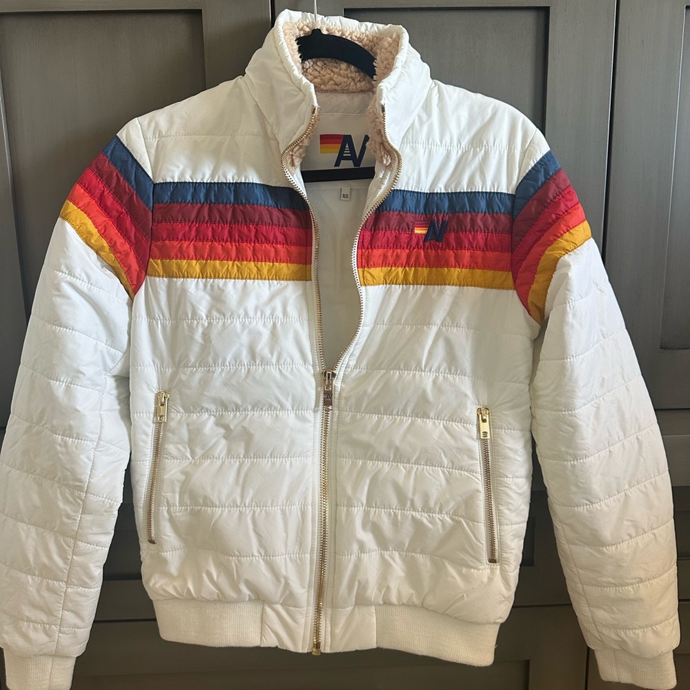 Excellent Condition! Aviator Nation 5 Stripe Jacket XS